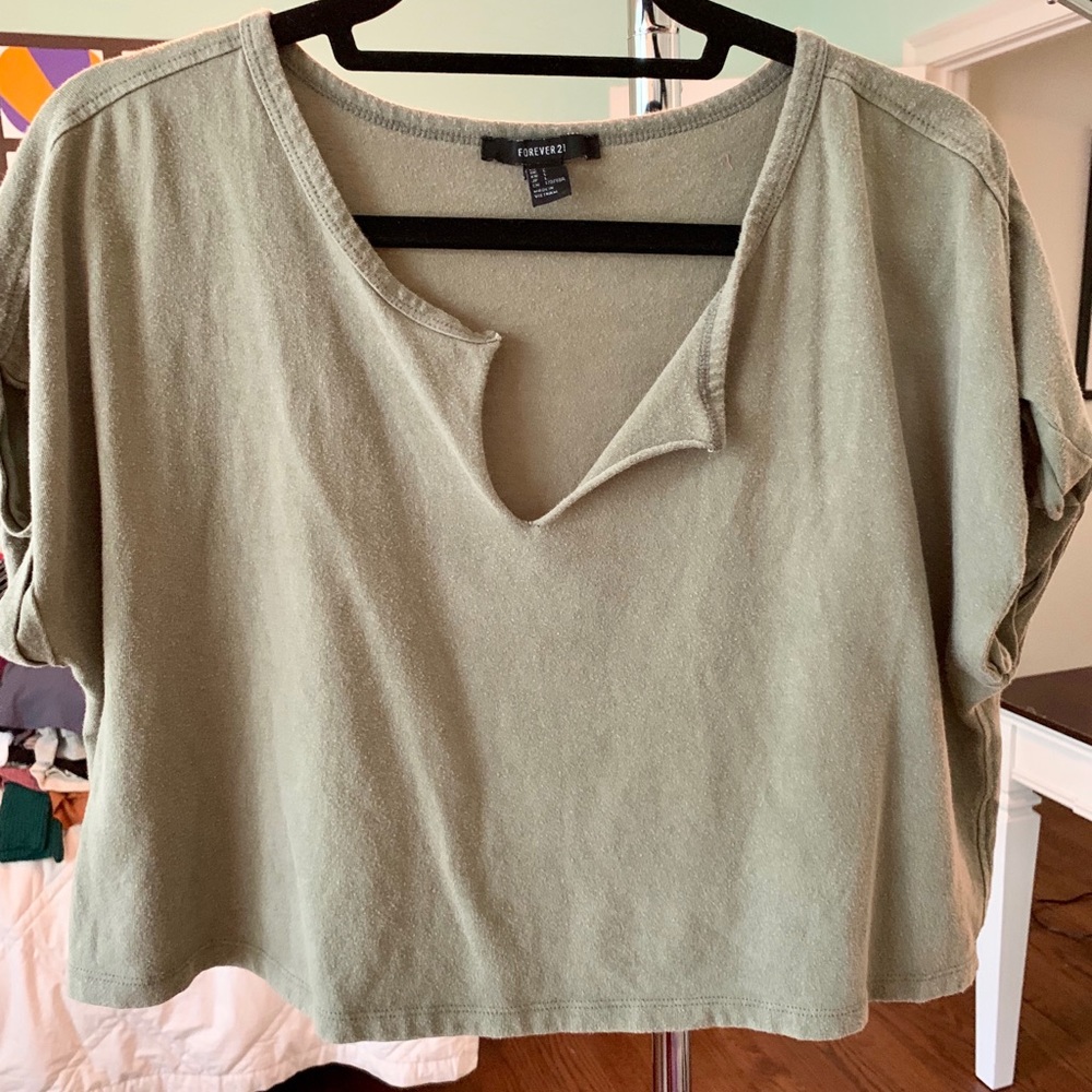 Light green crop top